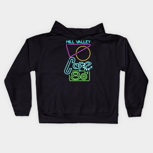 Back to the Future 2 - Hill Valley Cafe 80s Neon Kids Hoodie